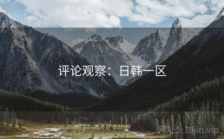 评论观察:日韩一区