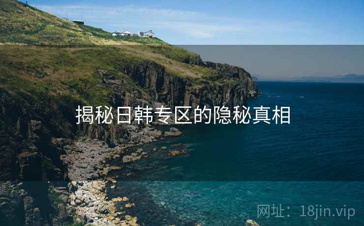 揭秘日韩专区的隐秘真相