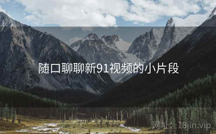 随口聊聊新91视频的小片段