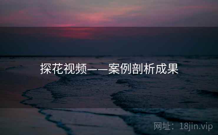 探花视频——案例剖析成果